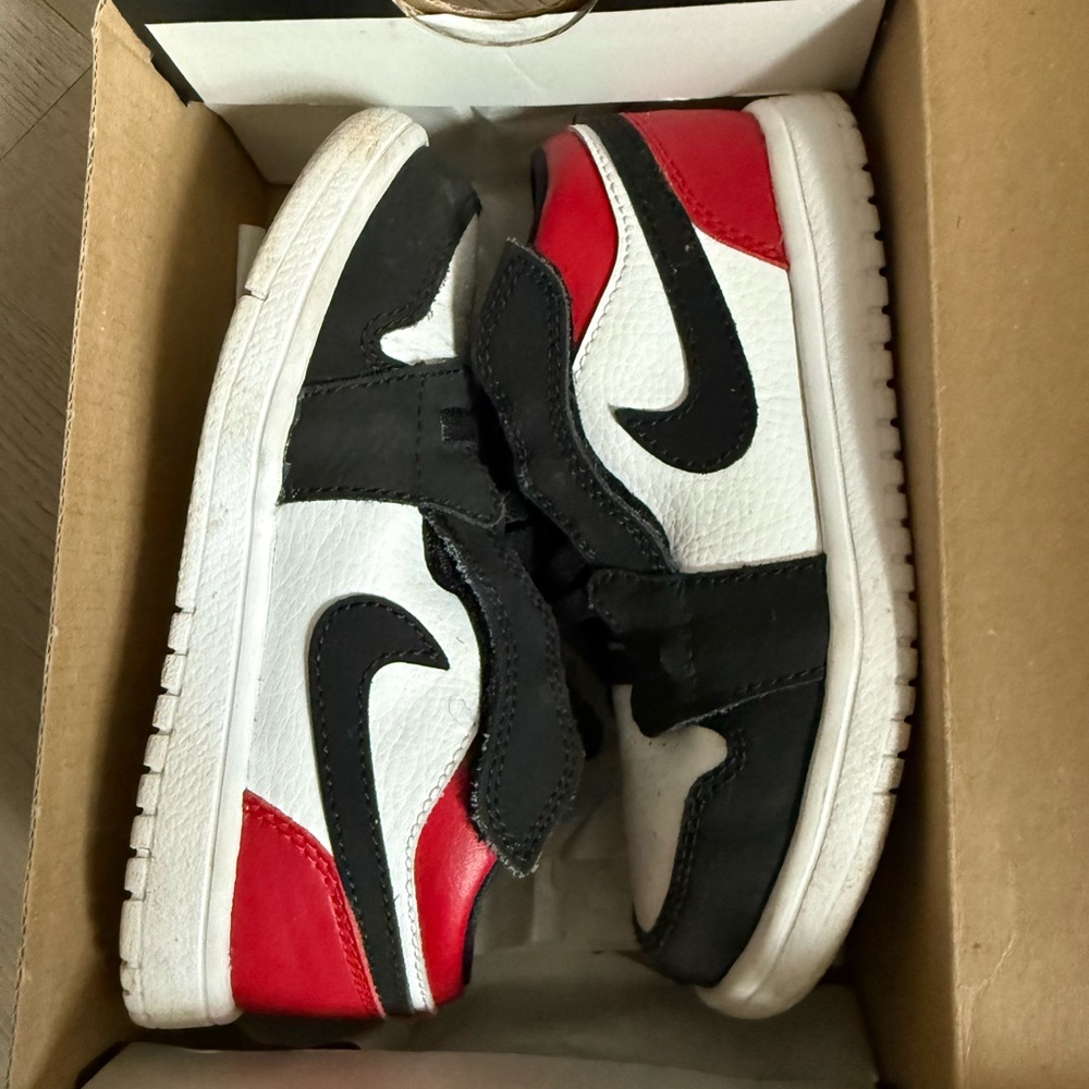 Nike Kids' Black, White, and Red Sneakers
